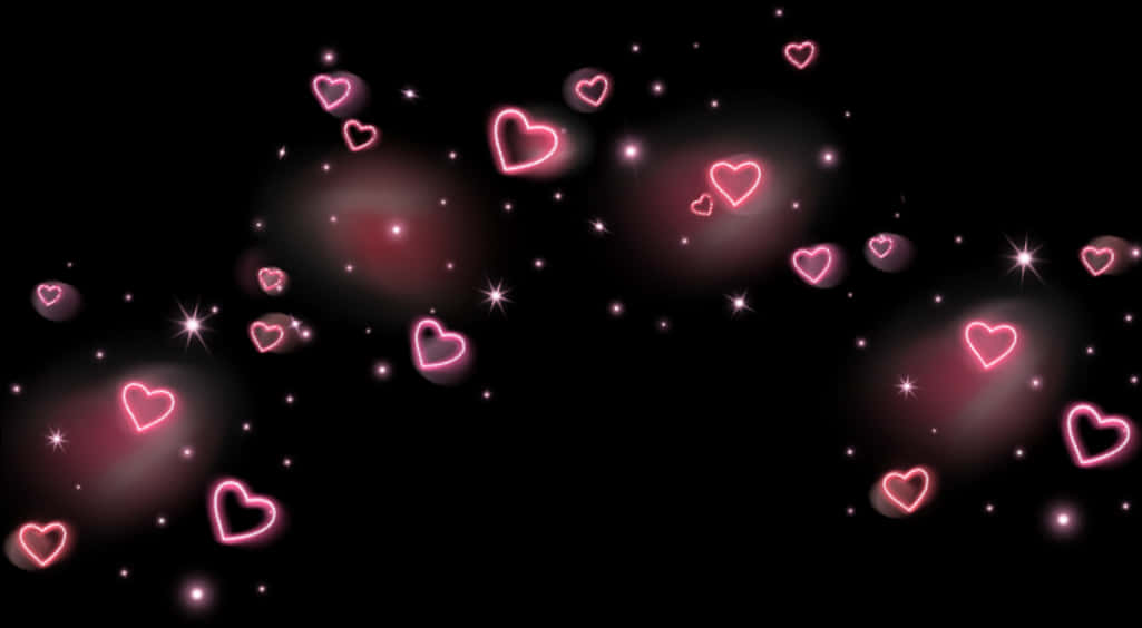 Sparkling Hearts Overlay Background