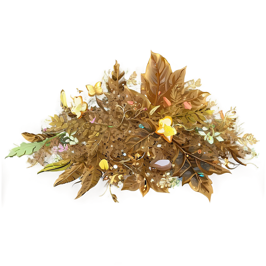 Sparkling Leaf Pile Png 57