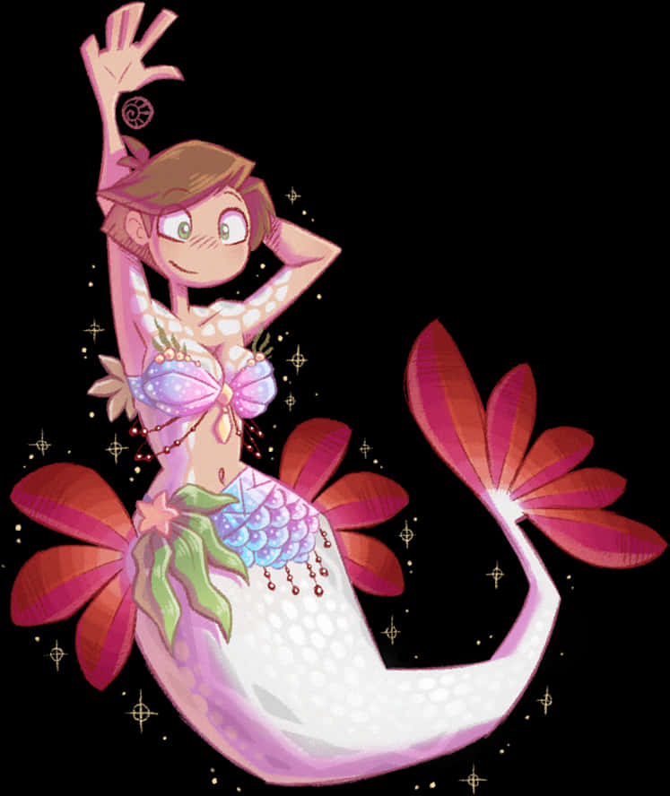 Sparkling Mermaid Illustration