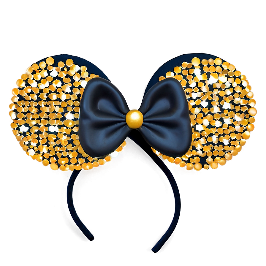 Sparkling Mouse Ears Design Png 06292024