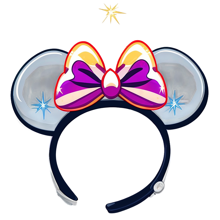 Sparkling Mouse Ears Design Png 58