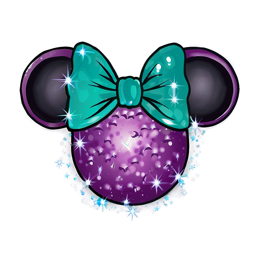 Sparkling Mouse Ears Design Png Cbx83