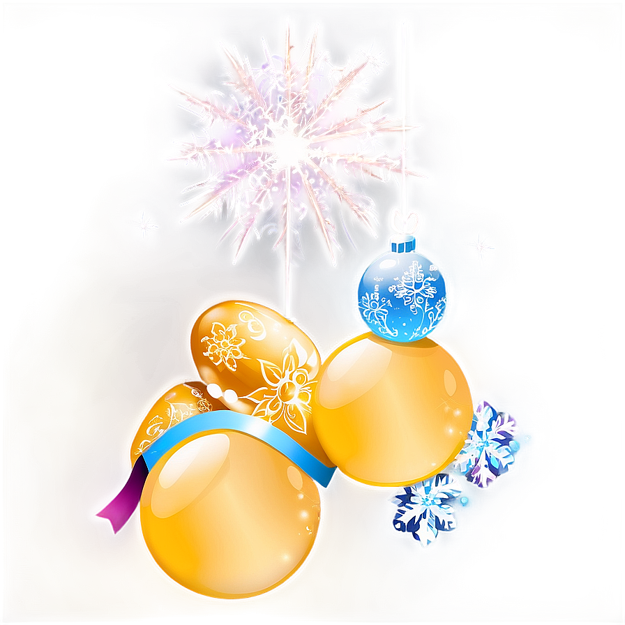 Sparkling New Year Decorations Png 8