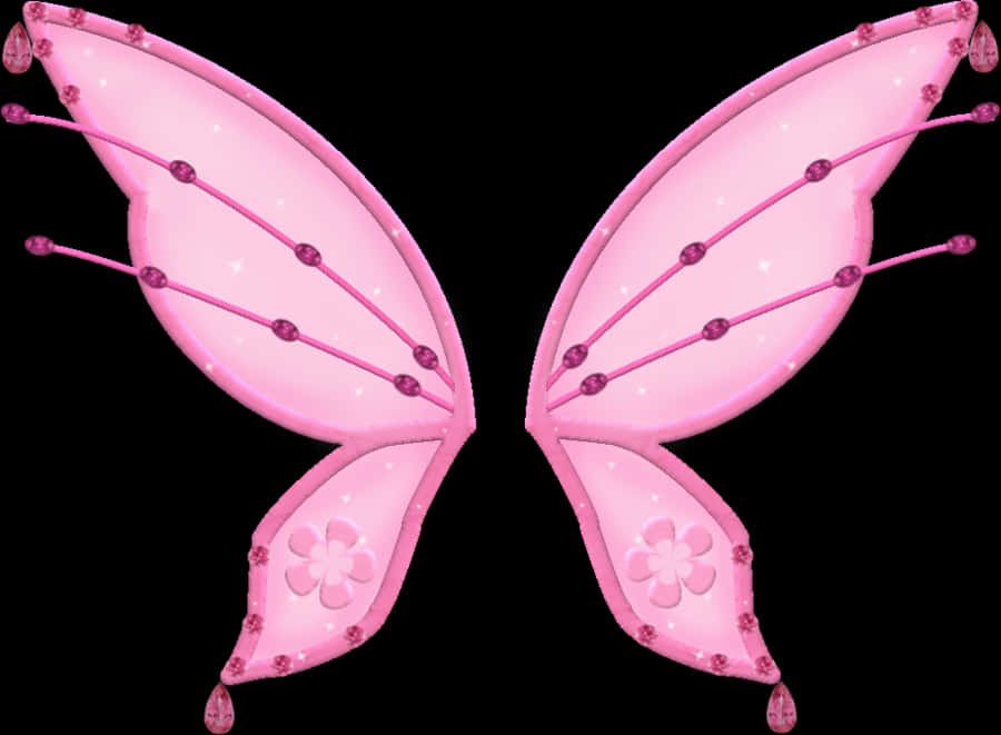 Sparkling Pink Butterfly Graphic