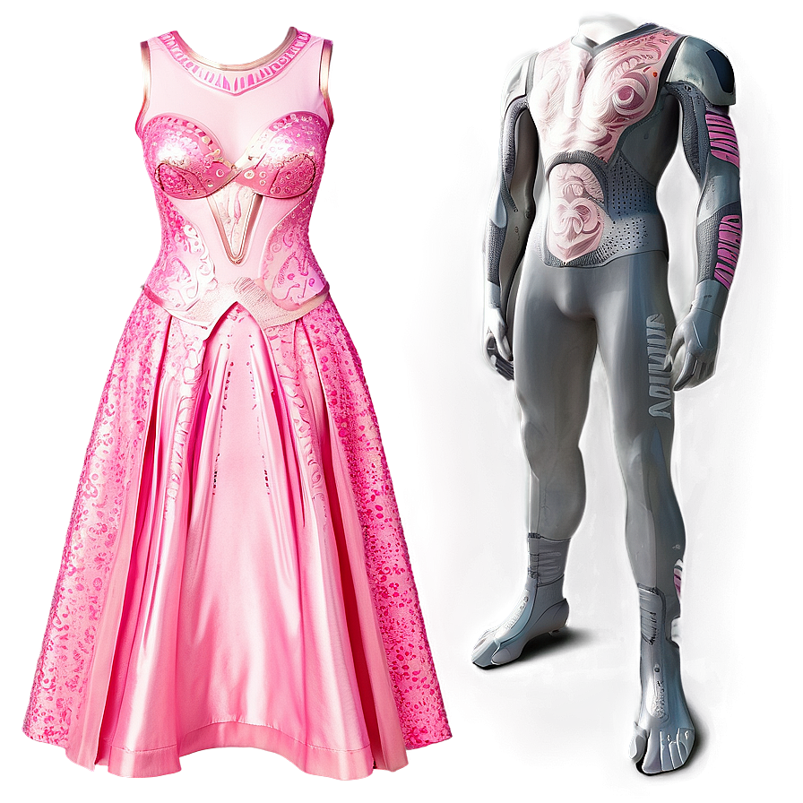 Sparkling Pink Dress Png Dgt23