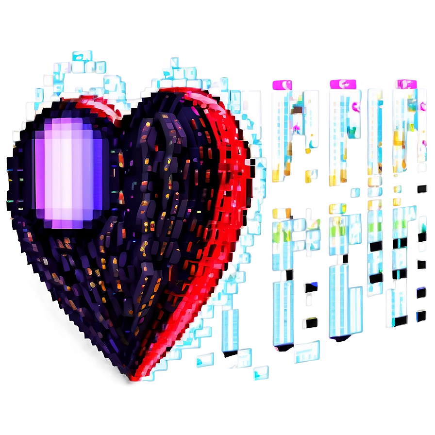 Sparkling Pixel Heart Png Vua28