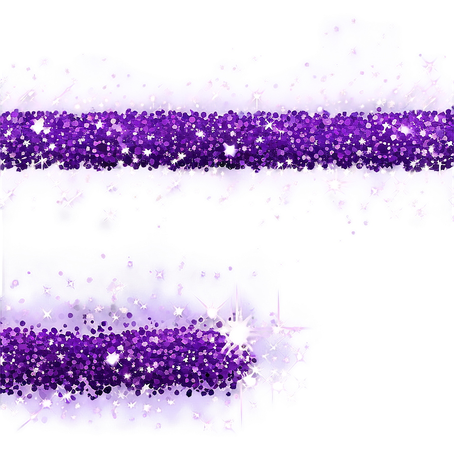 Sparkling Purple Glitter Border Png Qch11