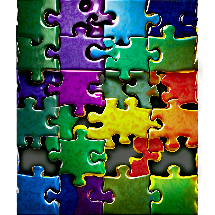 Sparkling Puzzle Pieces Png Vdy14