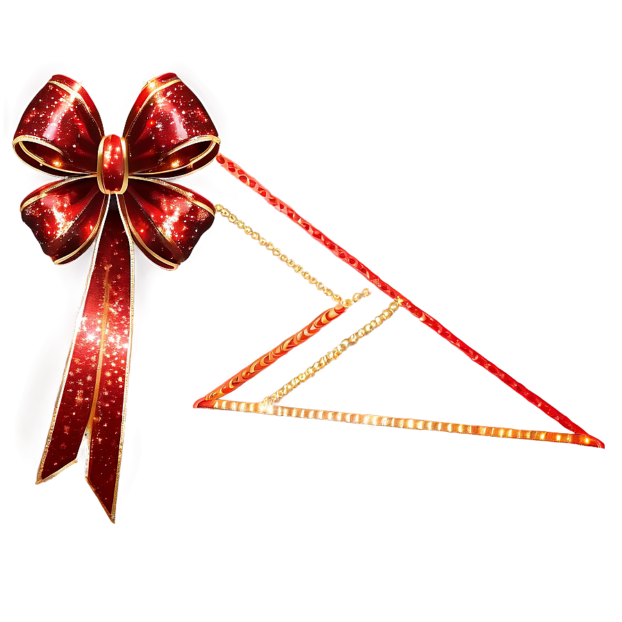 Sparkling Red Bow Png Mek17