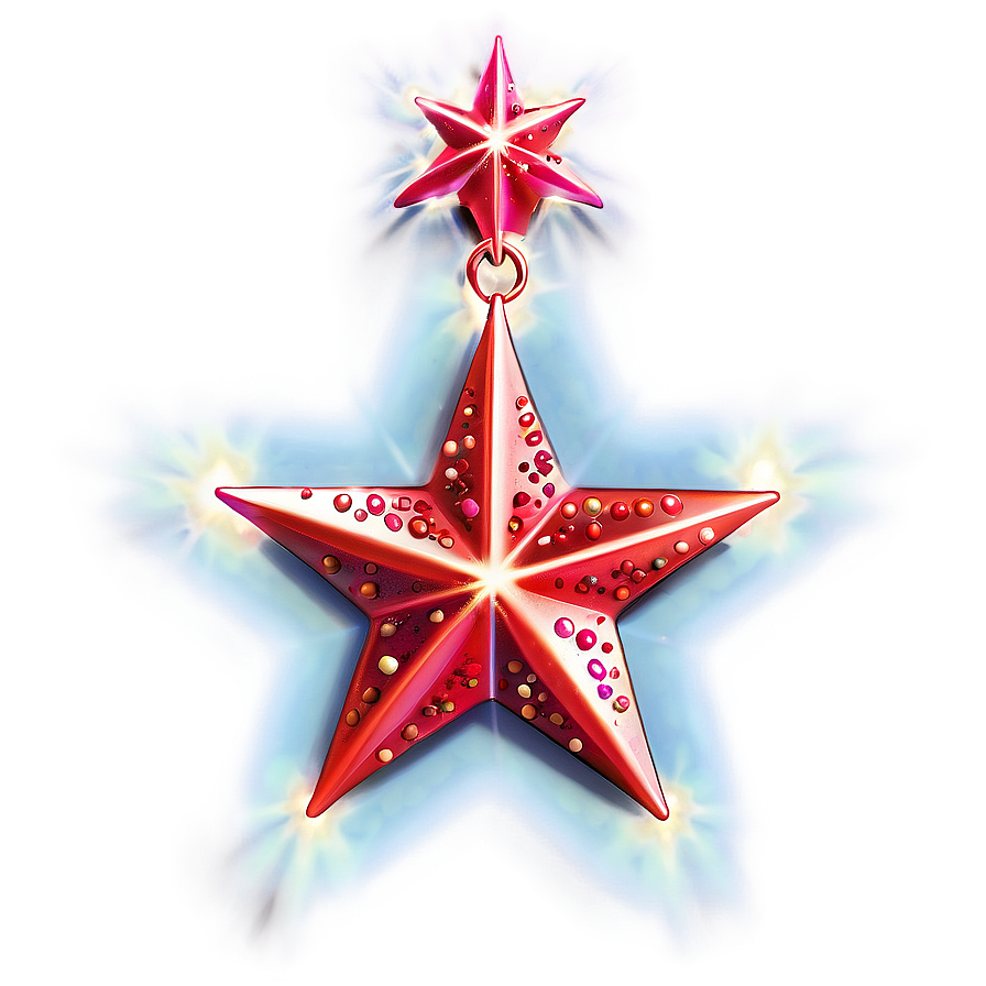 Sparkling Red Star Png 05232024