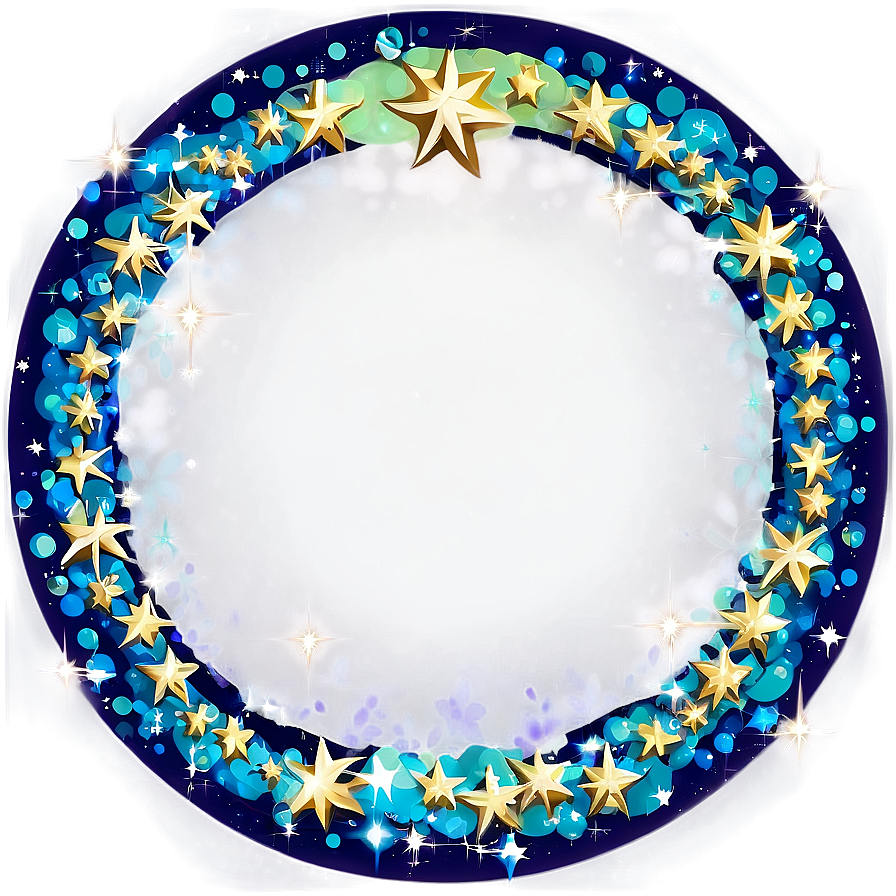 Sparkling Round Star Design Png 61