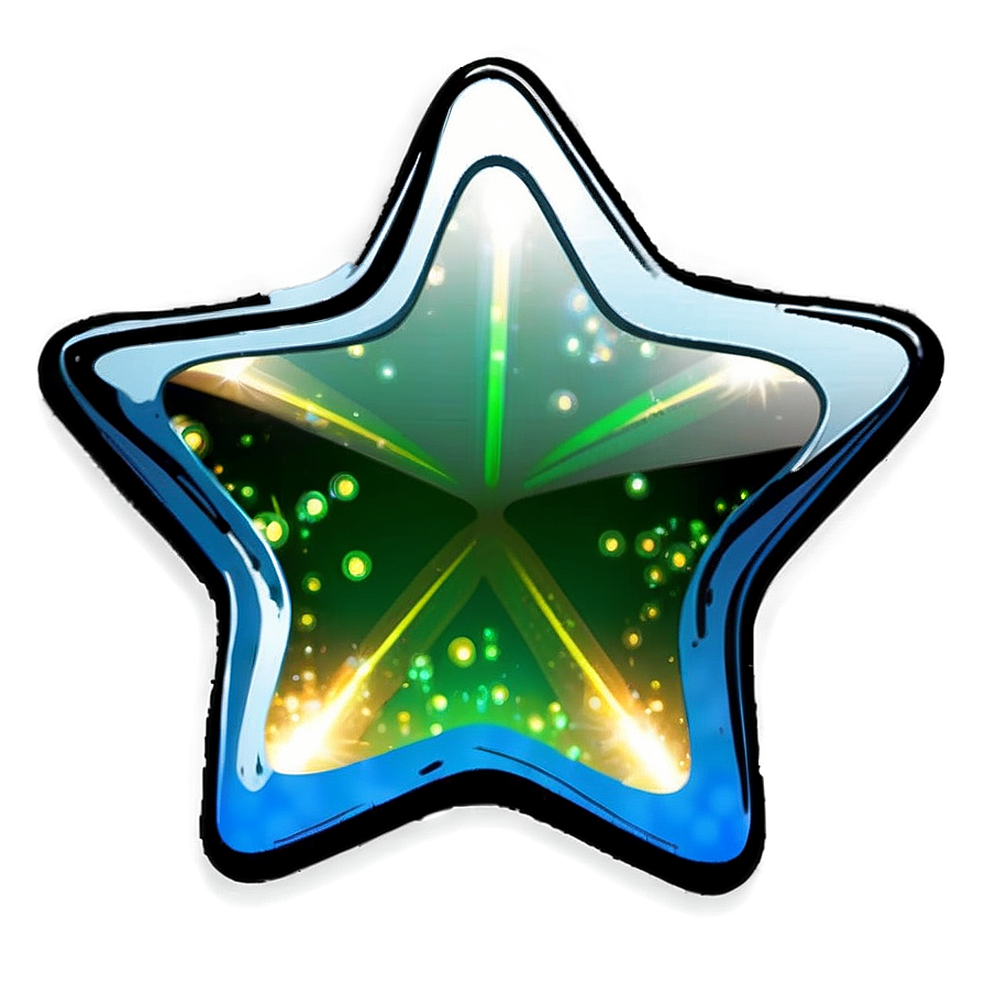 Sparkling Rounded Star Png 9