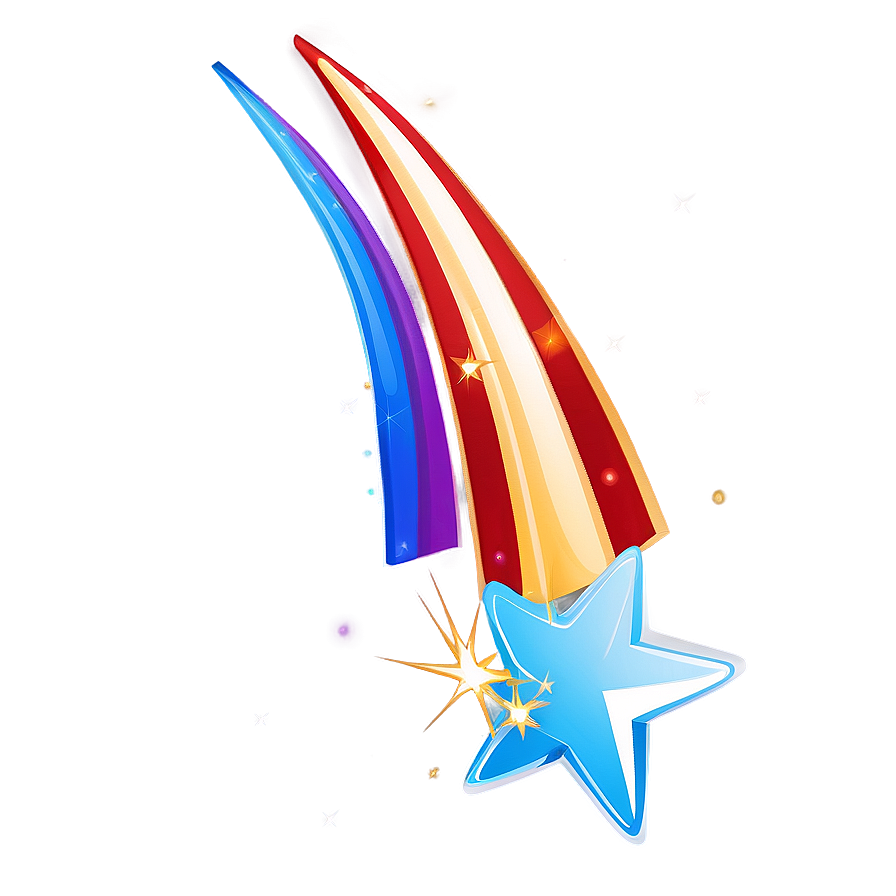 Sparkling Shooting Star Illustration Png Xap52