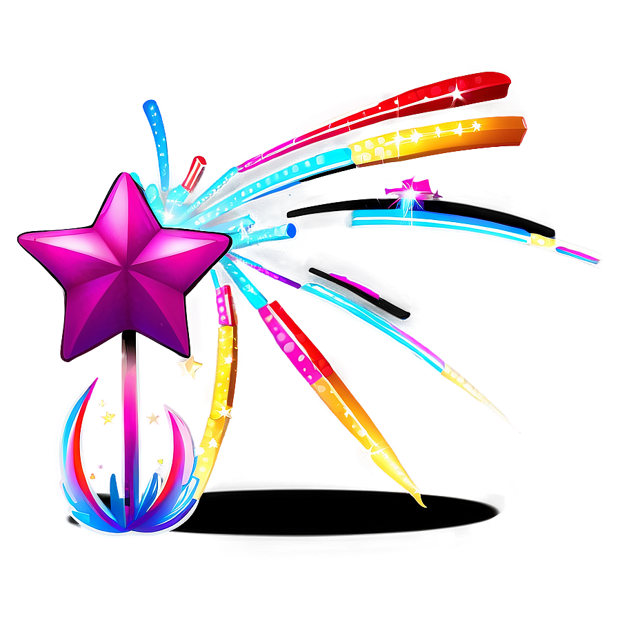 Sparkling Shooting Star Illustration Png Yqu