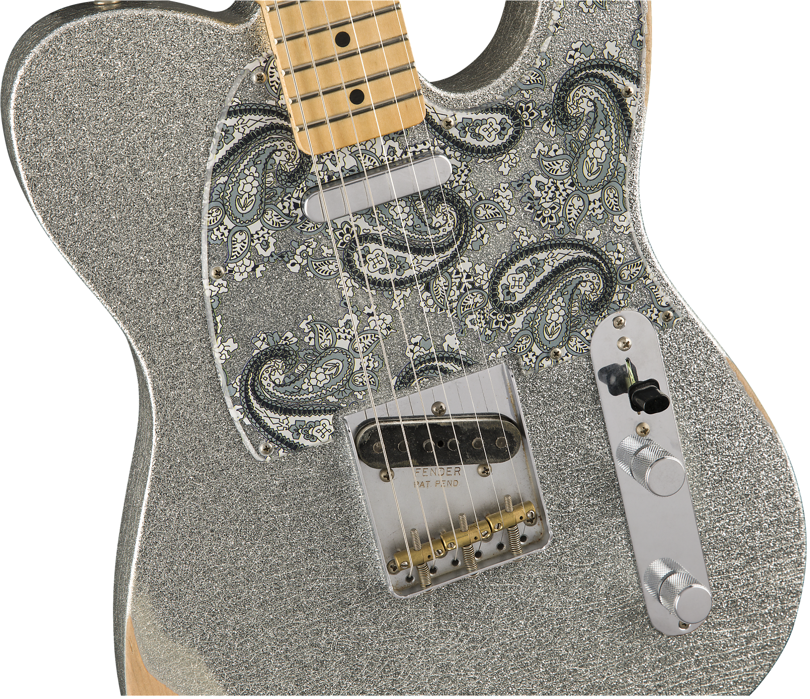 Sparkling Silver Guitar Body