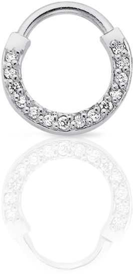 Sparkling Silver Hoop Piercing Jewelry