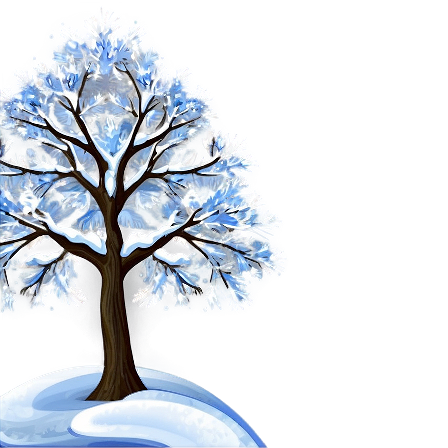 Sparkling Snow Tree Png 87