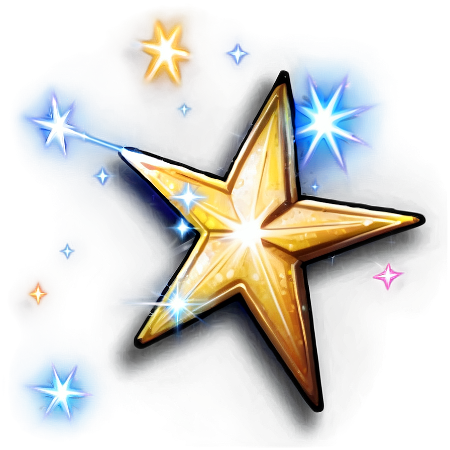 Sparkling Star Sticker Png 06132024