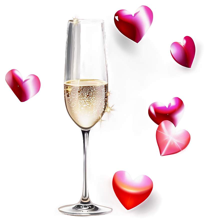 Sparkling Valentine's Day Wine Png Wmj15