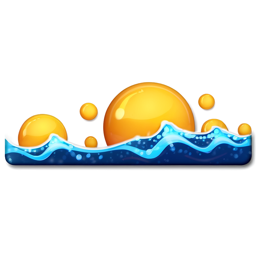 Sparkling Wave Emoji Png 27