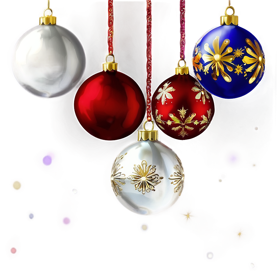 Sparkling Xmas Ornament Set Png 06242024