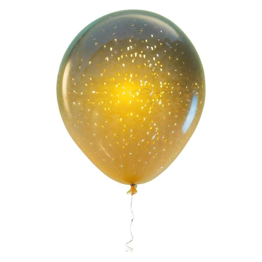 Sparkling Yellow Balloon Png 06262024