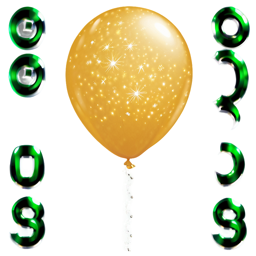 Sparkling Yellow Balloon Png Atv43