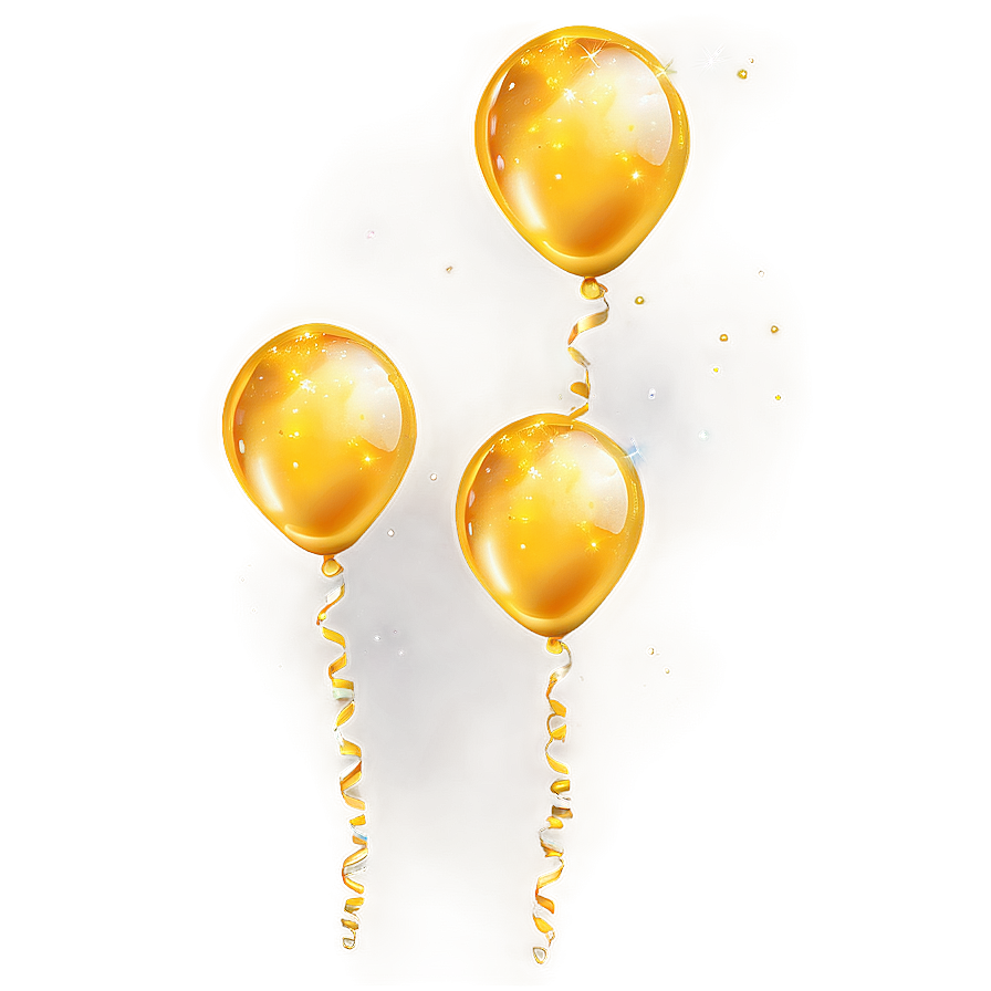 Sparkling Yellow Balloon Png Dqr