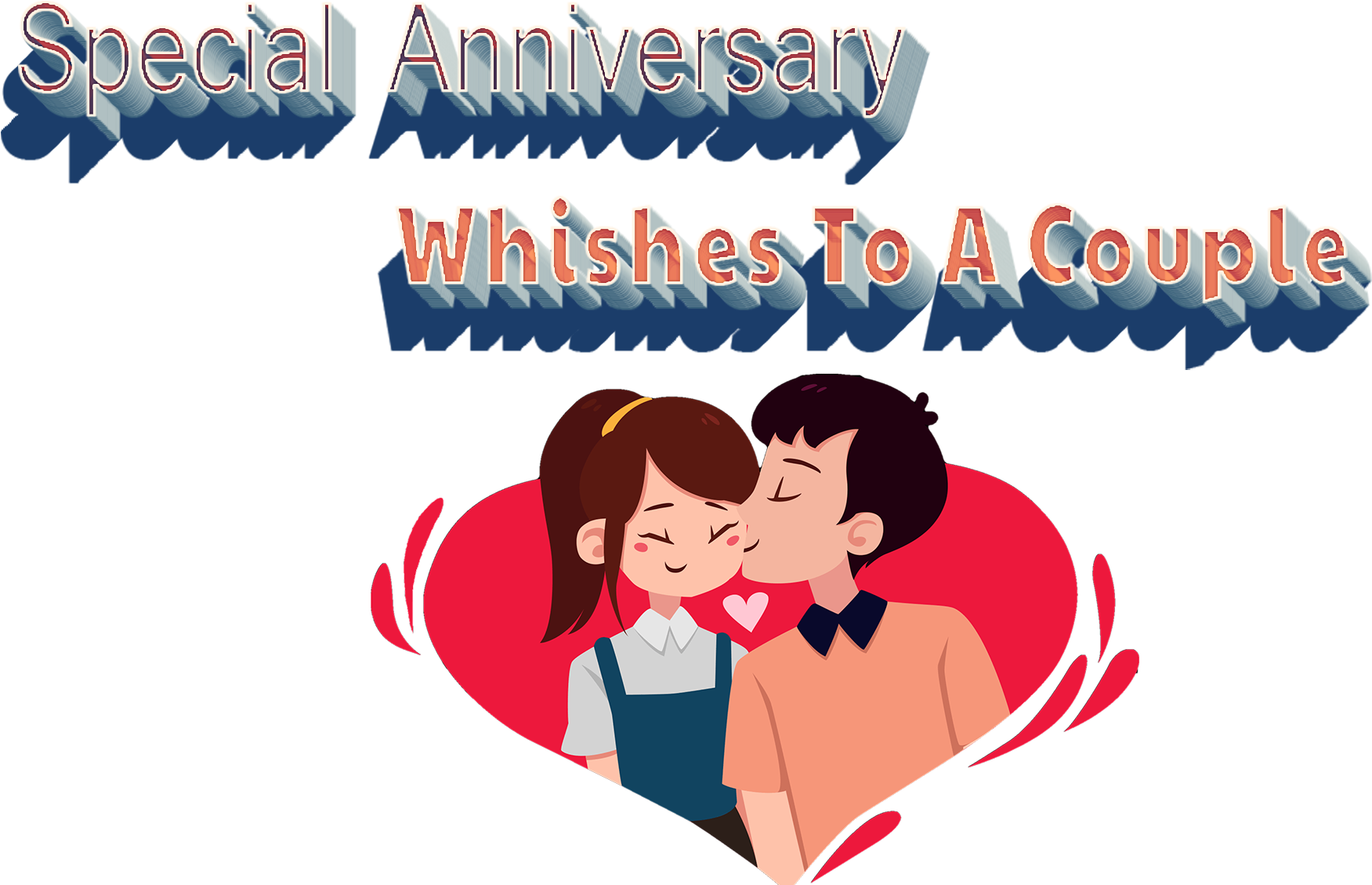 Special Anniversary Wishes Cartoon Couple