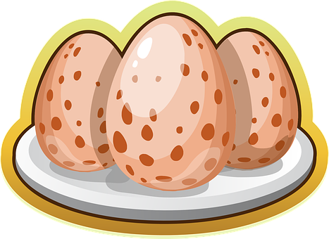 Speckled Eggs Cartoon Illustration