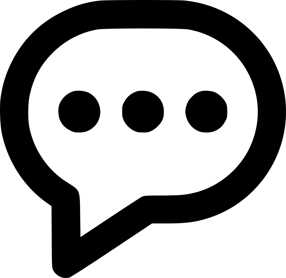 Speech Bubble Icon Black