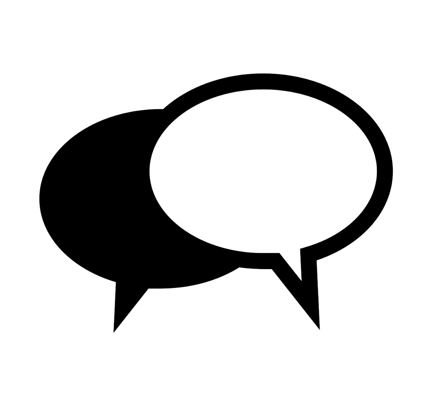 Speech Bubble Icon Blackand White