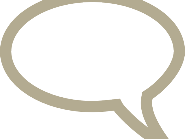 Speech Bubble Icon Golden Outline