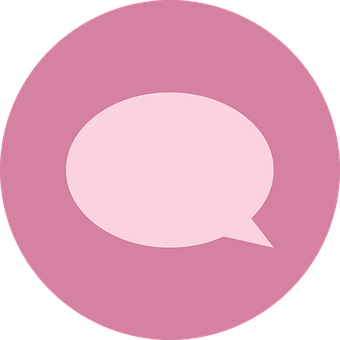 Speech Bubble Icon Pink Background