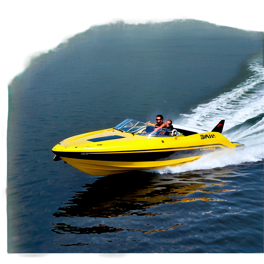 Speed Boat On Water Png Kow