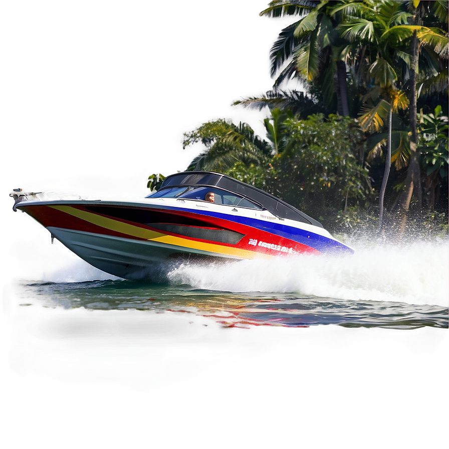 Speed Boat Passing Png 06282024