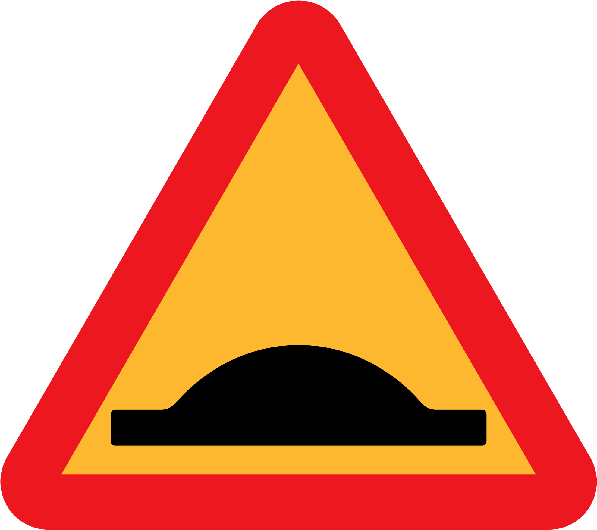 Speed Bump Signboard Warning