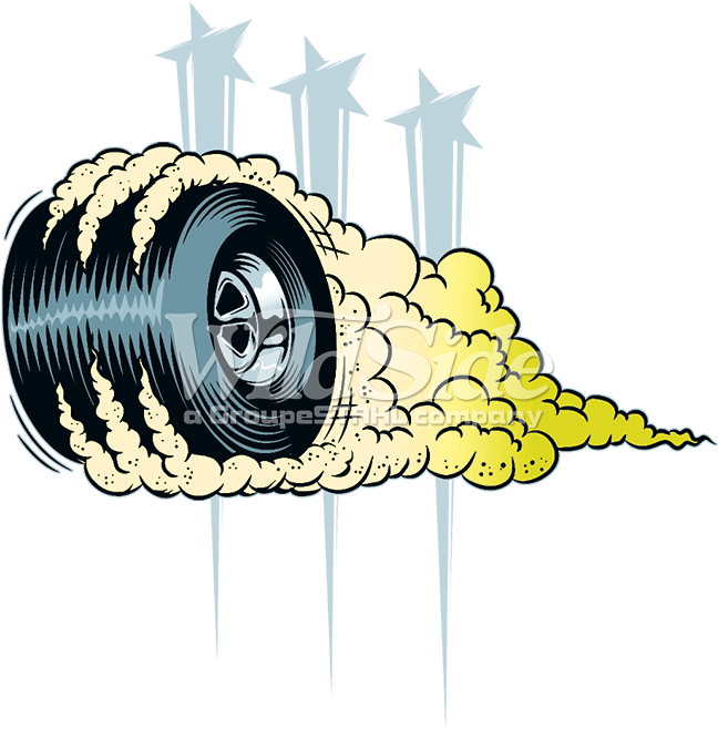 Speeding_ Tire_ Cartoon_ Clouds