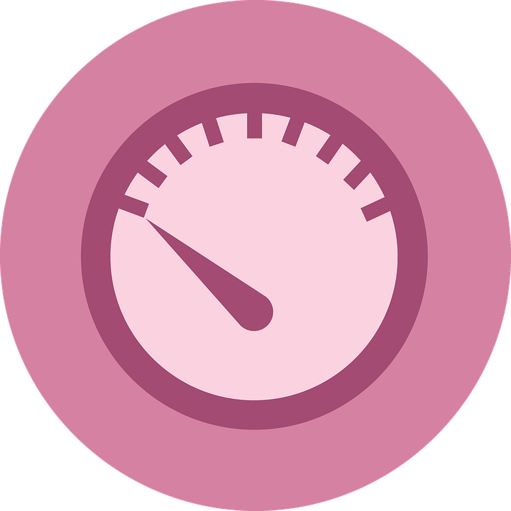 Speedometer Icon Pink Background