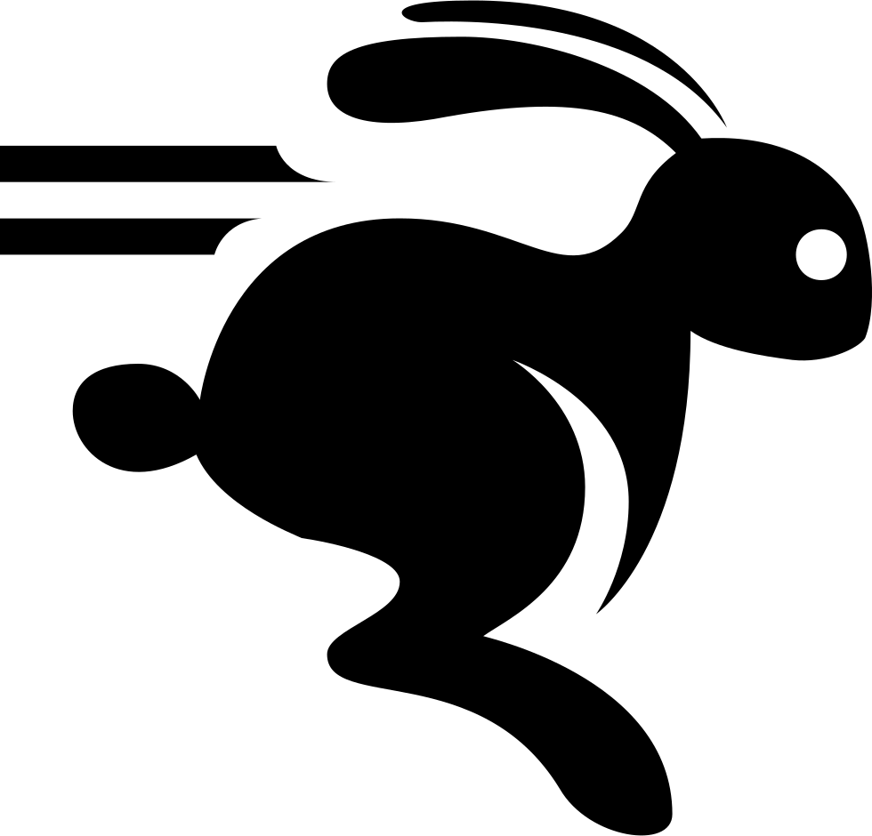 Speedy Rabbit Silhouette