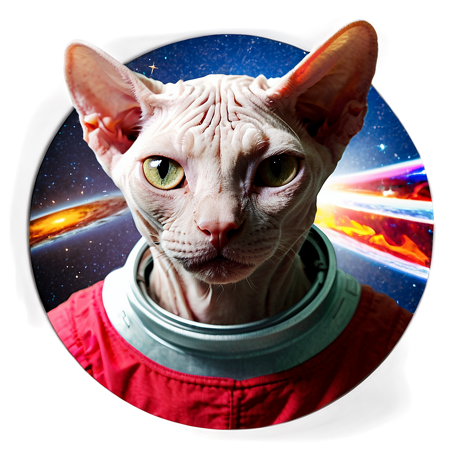 Sphynx Cat Astronaut Outer Space Png 18