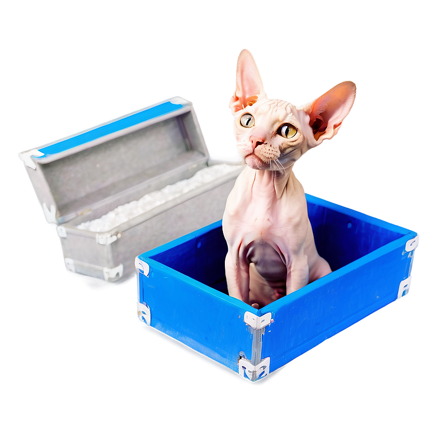 Sphynx Cat In A Box Png 06292024