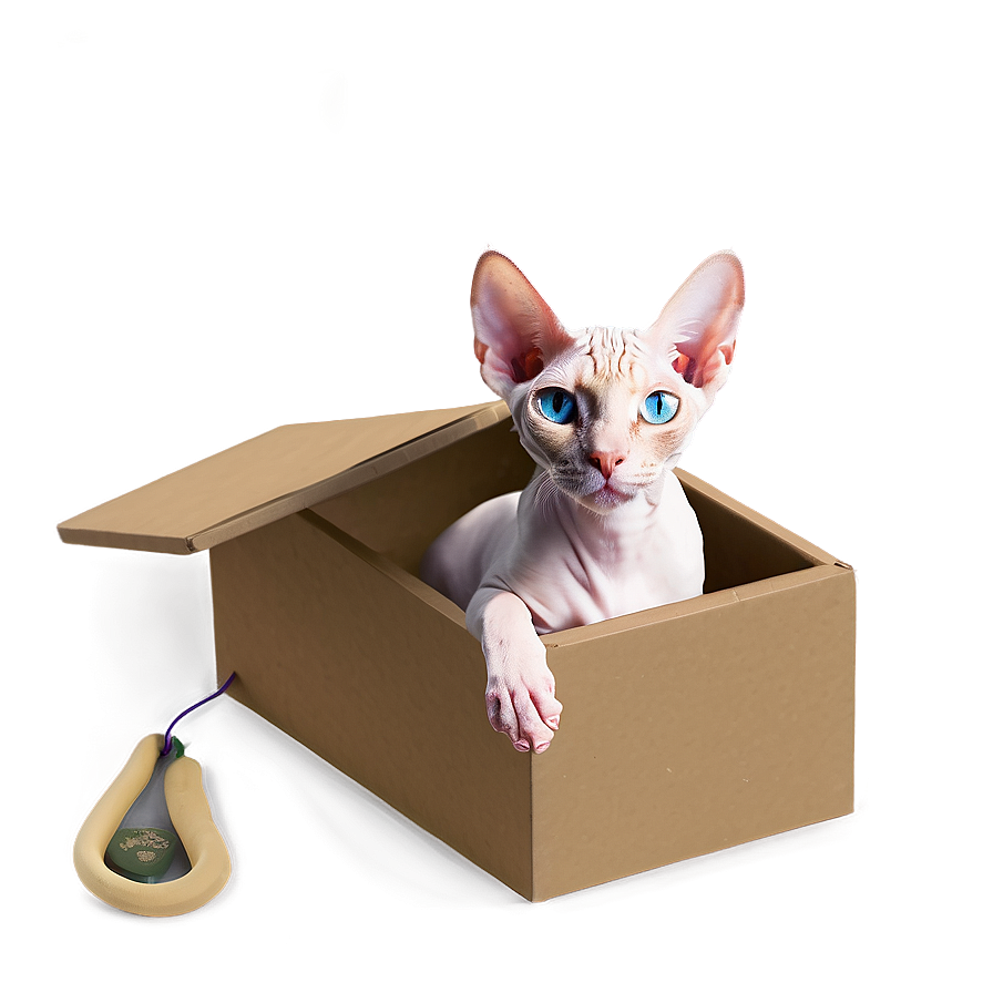 Sphynx Cat In A Box Png Opo