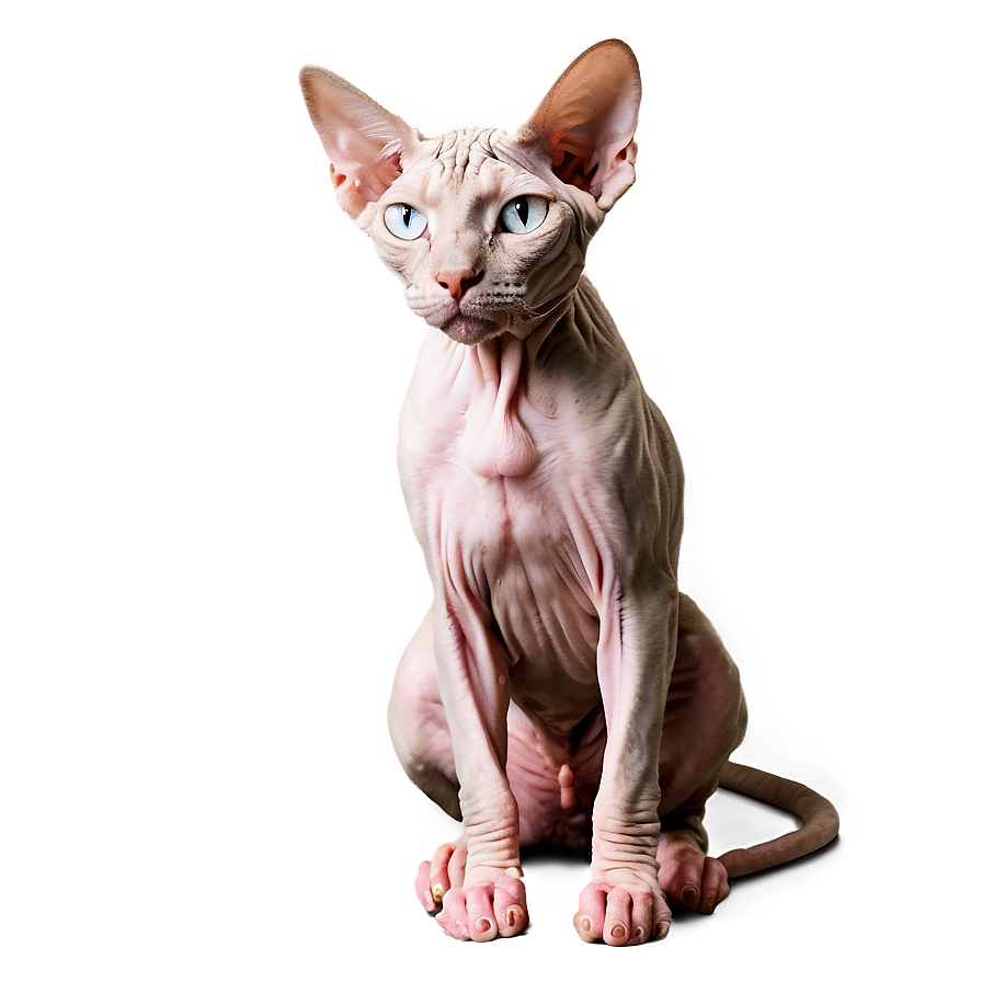 Sphynx Cat Sitting Pose Png 06292024