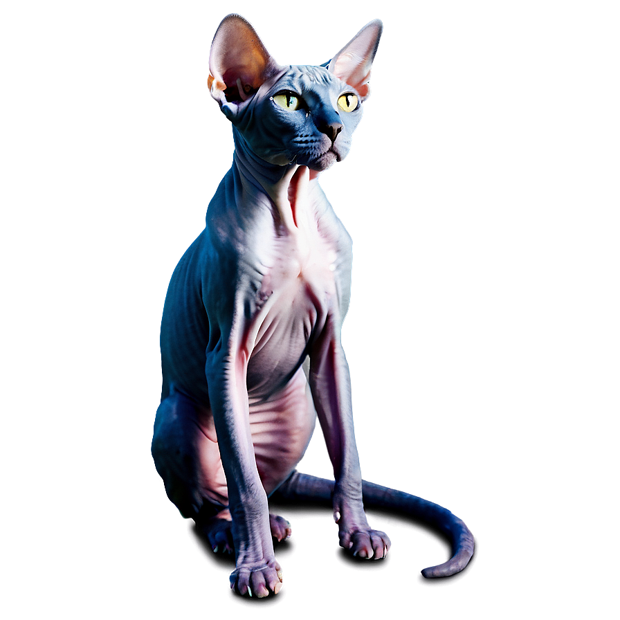 Sphynx Cat Sitting Pose Png 06292024