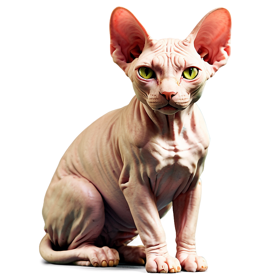 Sphynx Cat With Sphinx Statue Png 06292024