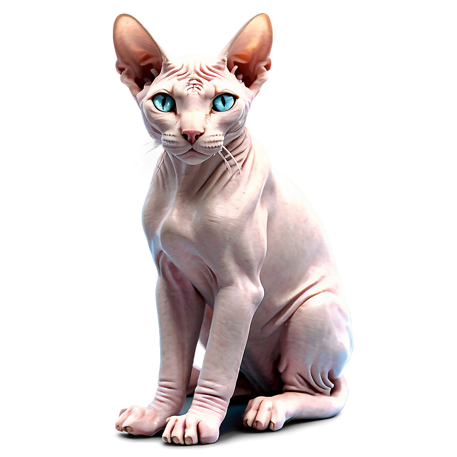 Sphynx Cat With Sphinx Statue Png 06292024