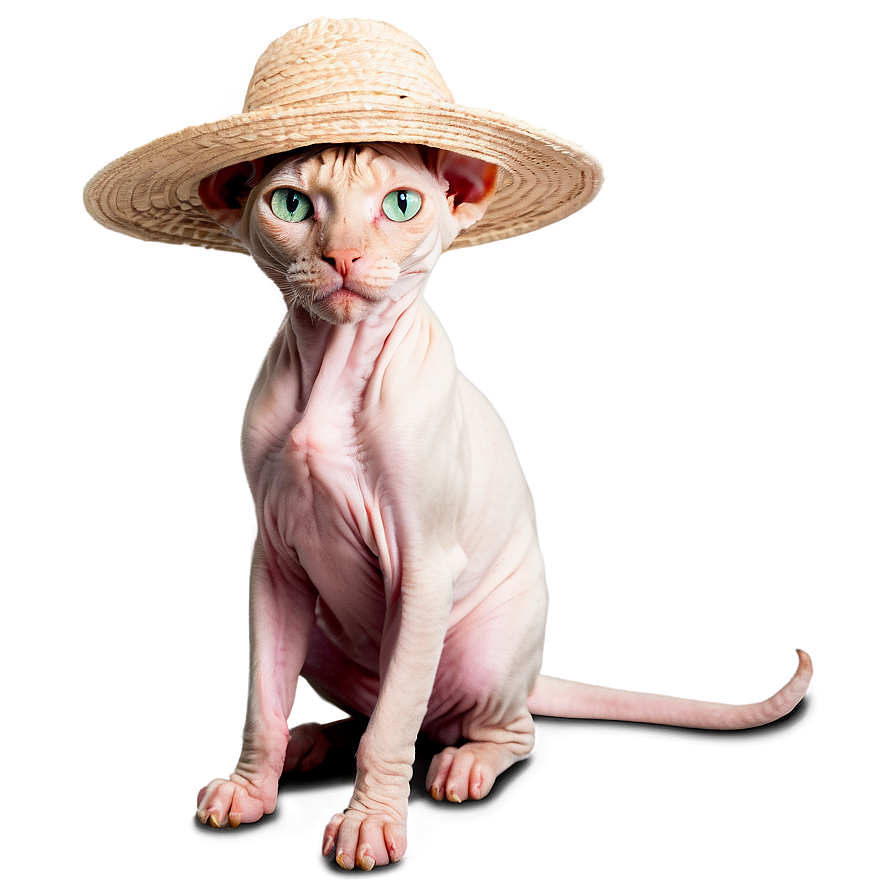 Sphynx Cat With Sun Hat Png 23