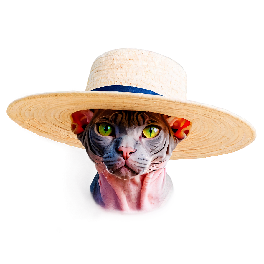 Sphynx Cat With Sun Hat Png 98