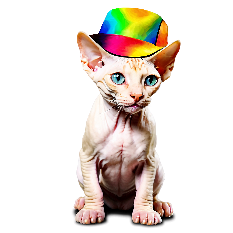 Sphynx Cat With Sun Hat Png Stk